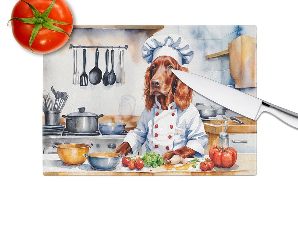 DAC6266LCB 15 x 12 in. Irish Setter The Chef Glass Cutting Board