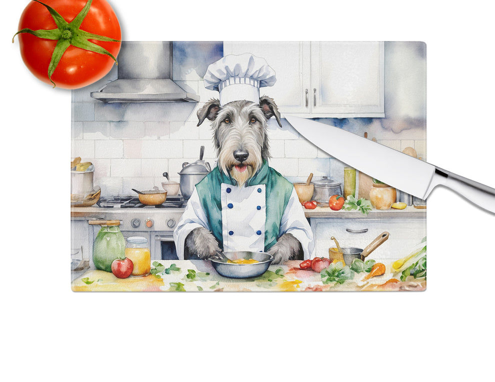 DAC6268LCB 15 x 12 in. Irish Wolfhound The Chef Glass Cutting Board