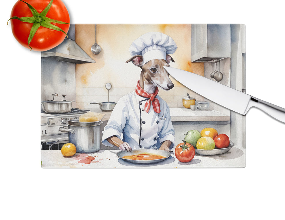 DAC6269LCB 15 x 12 in. Italian Greyhound The Chef Glass Cutting Board