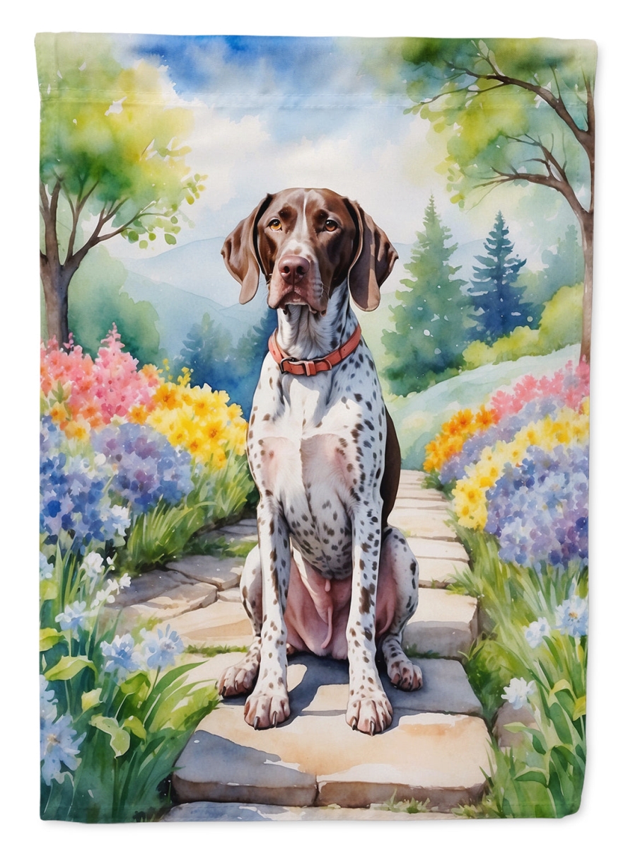 DAC6633CHF 40 x 28 in. German Shorthaired Pointer Spring Path House Flag