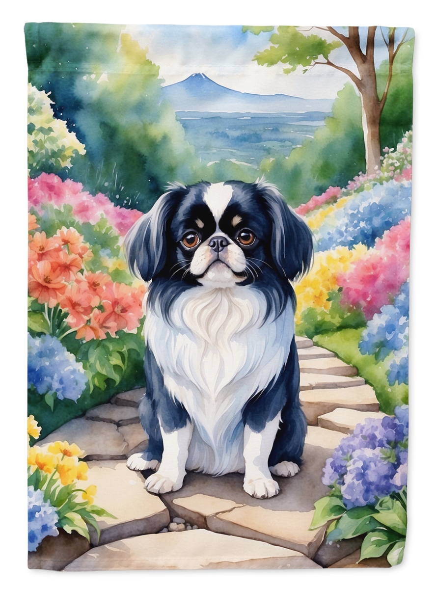 DAC6655CHF 40 x 28 in. Japanese Chin Spring Path House Flag