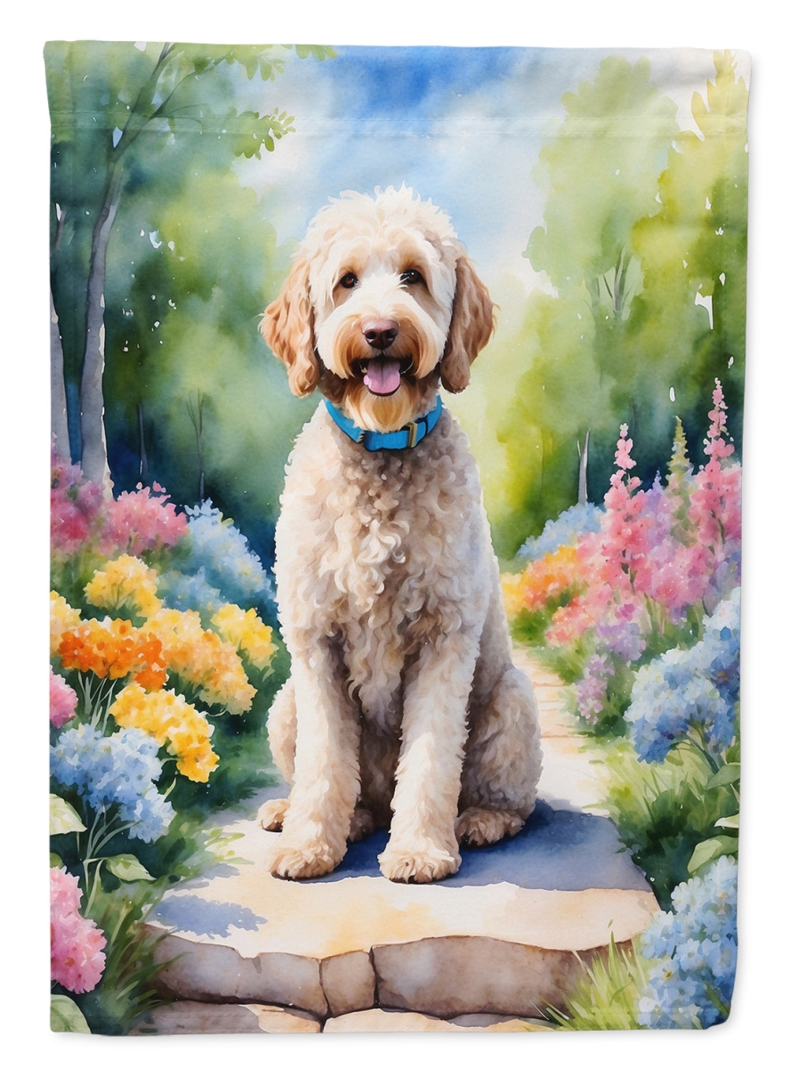DAC6660CHF 40 x 28 in. Labradoodle Spring Path House Flag