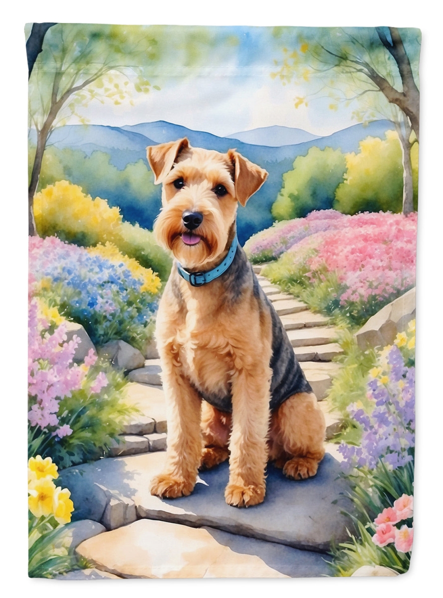 DAC6665CHF 40 x 28 in. Lakeland Terrier Spring Path House Flag
