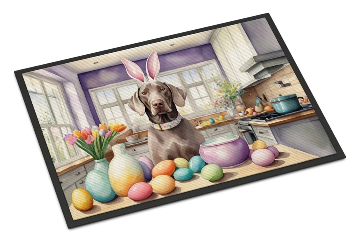 24 x 36 in. Decorating Easter Weimaraner Doormat