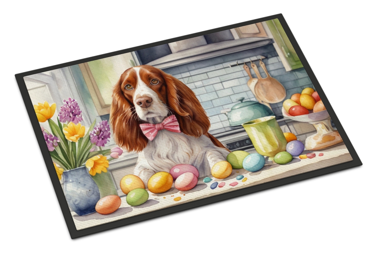 DAC6916JMAT 24 x 36 in. Decorating Easter Welsh Springer Spaniel Doormat