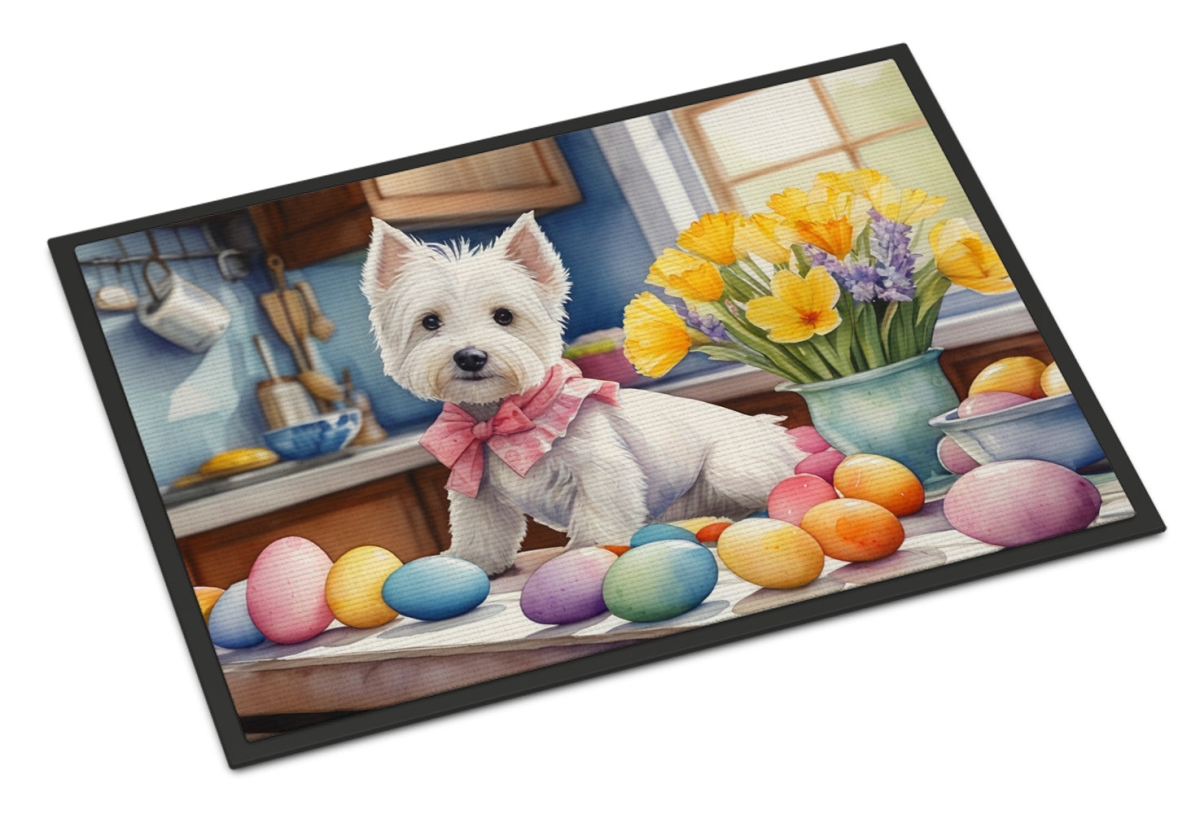 DAC6918JMAT 24 x 36 in. Decorating Easter Westie Doormat