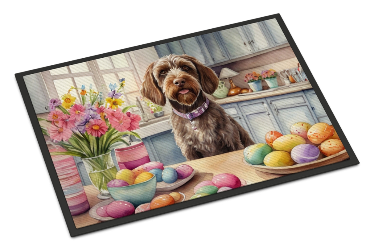 DAC6920JMAT 24 x 36 in. Decorating Easter Wirehaired Pointing Griffon Doormat