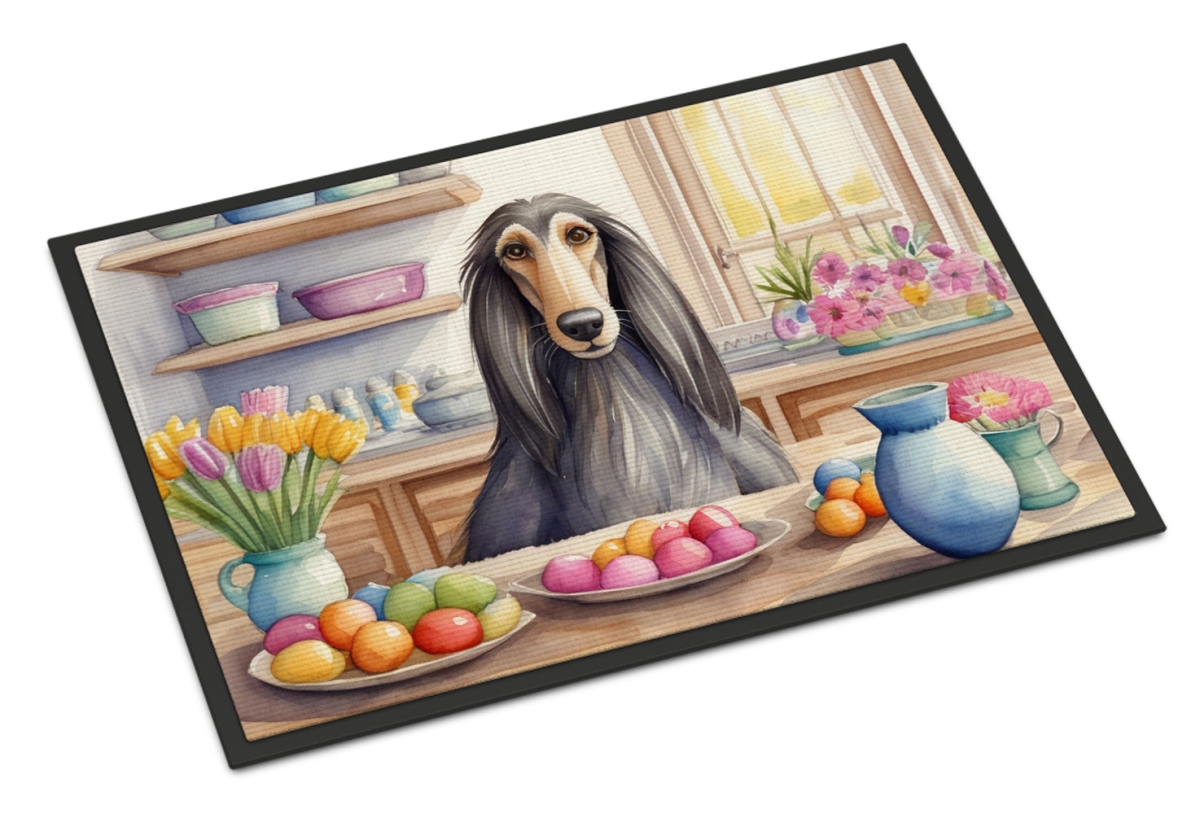 DAC6738MAT 18 x 27 in. Decorating Easter Afghan Hound Doormat