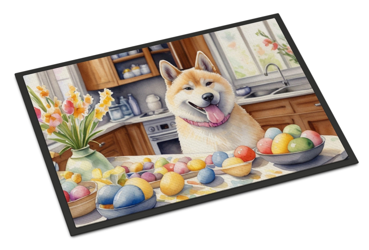 18 x 27 in. Decorating Easter Akita Doormat