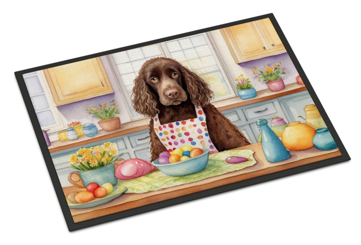 DAC6747MAT 18 x 27 in. Decorating Easter American Water Spaniel Doormat
