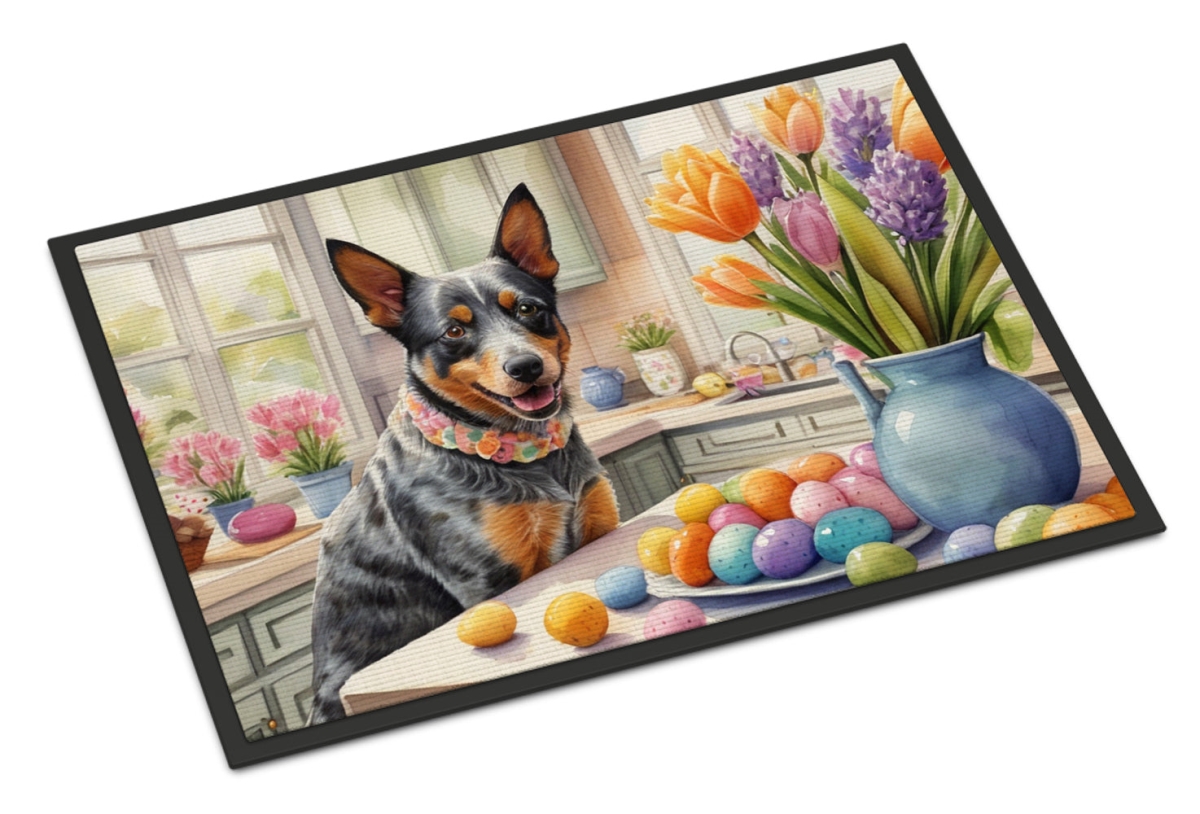 18 x 27 in. Decorating Easter Australian Cattle Dog Doormat
