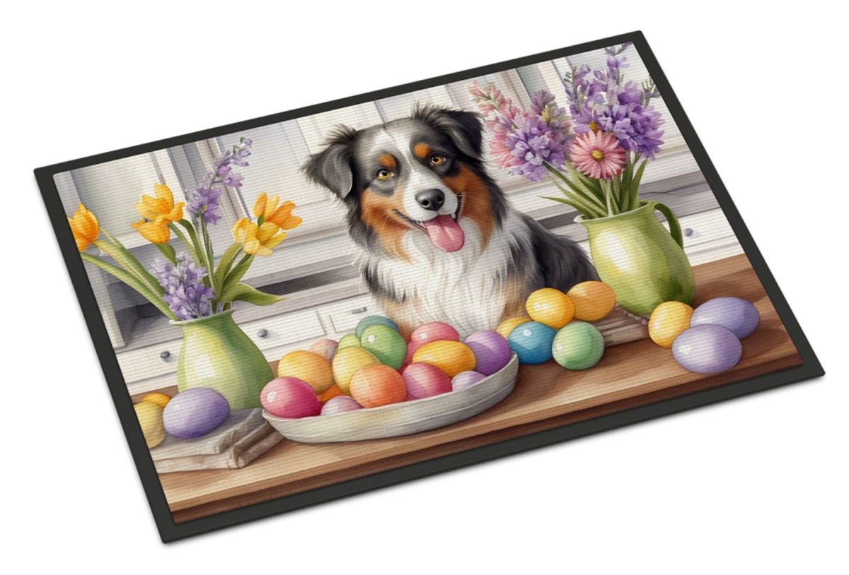 DAC6750MAT 18 x 27 in. Decorating Easter Australian Shepherd Doormat