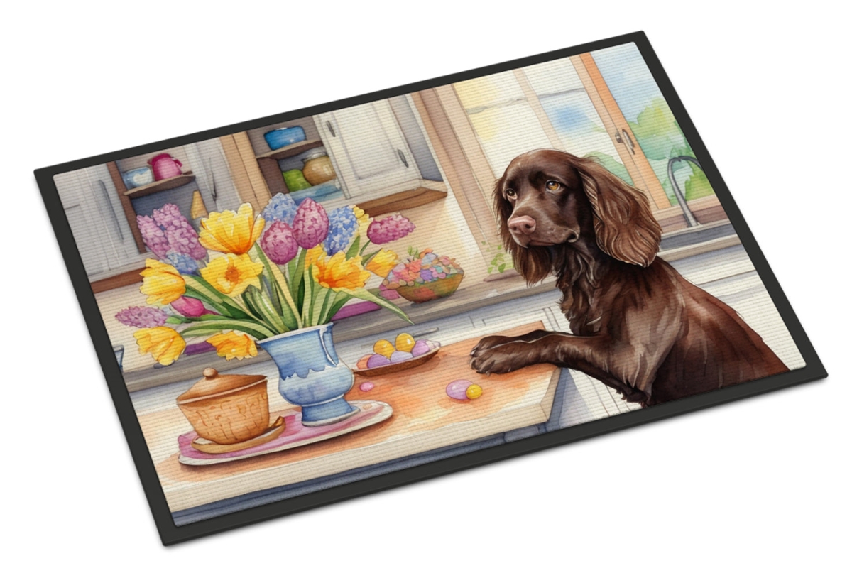 DAC6775MAT 18 x 27 in. Decorating Easter Boykin Spaniel Doormat