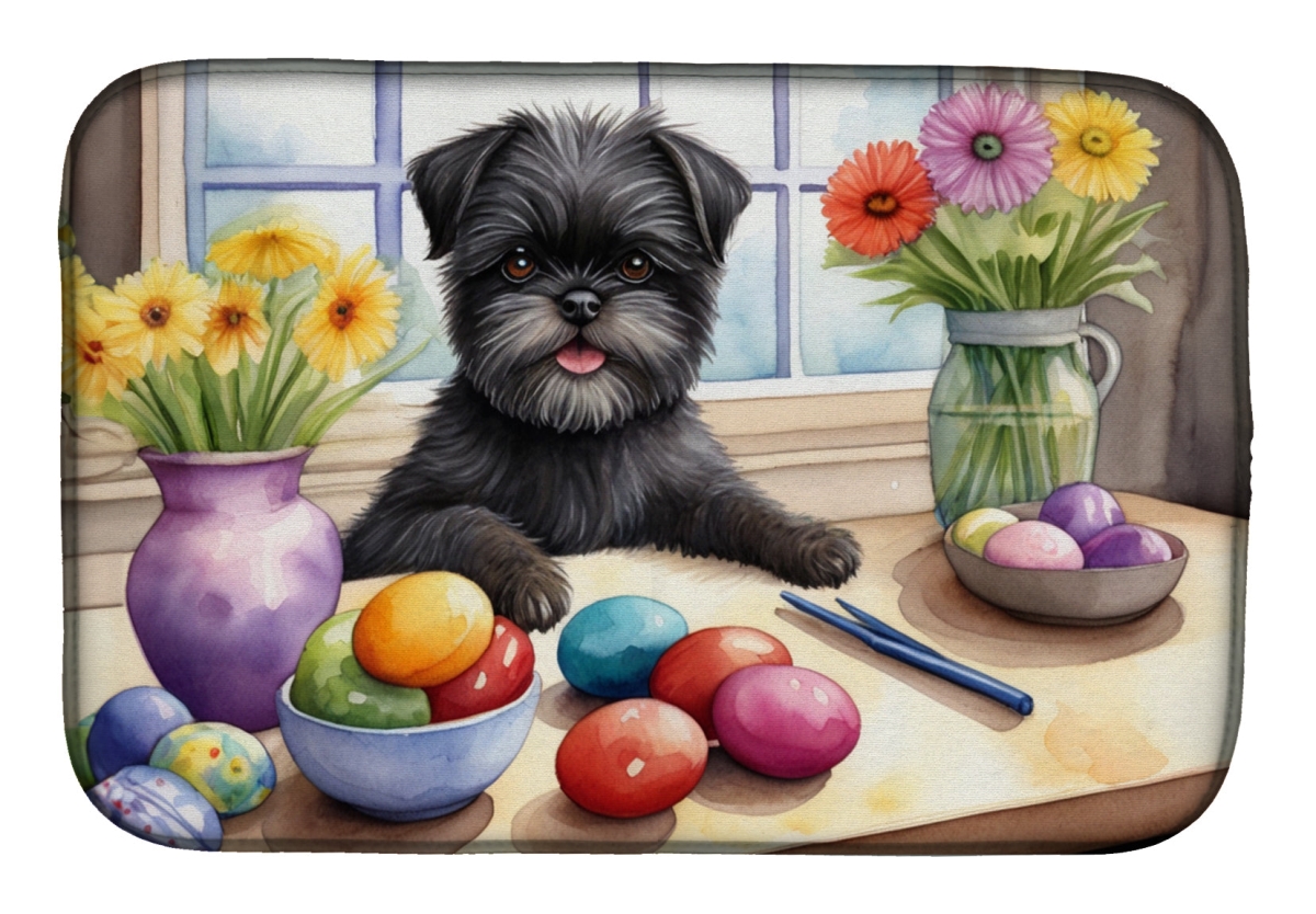 Picture of Carolines Treasures DAC6737DDM 21 x 14 in. Decorating Easter Affenpinscher Dish Drying Mat