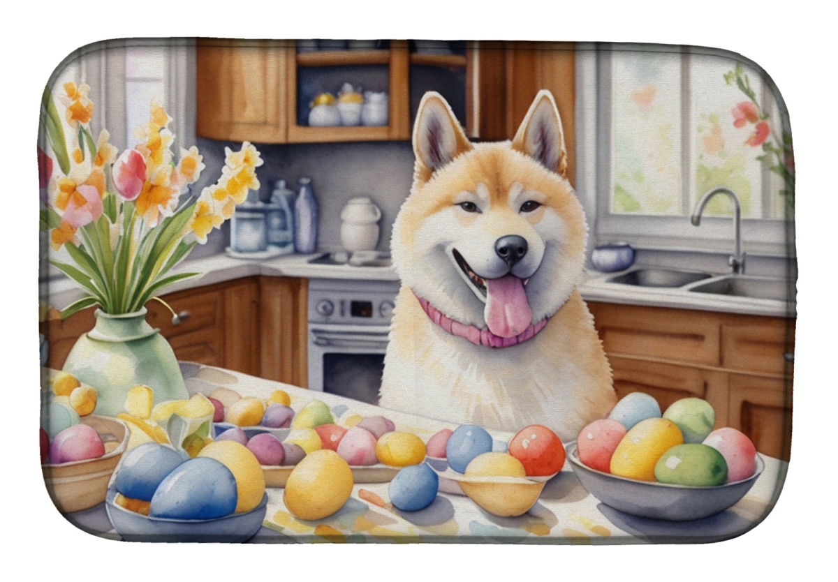 Picture of Carolines Treasures DAC6740DDM 21 x 14 in. Decorating Easter Akita Dish Drying Mat