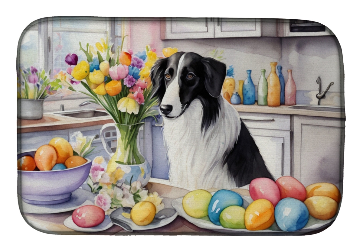 Picture of Carolines Treasures DAC6770DDM 21 x 14 in. Decorating Easter Borzoi Dish Drying Mat