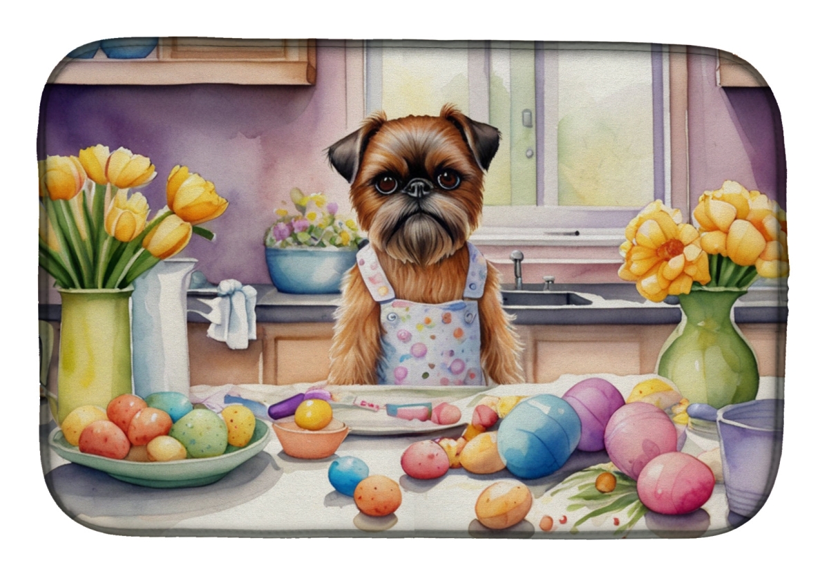 Picture of Carolines Treasures DAC6777DDM 21 x 14 in. Decorating Easter Brussels Griffon Dish Drying Mat