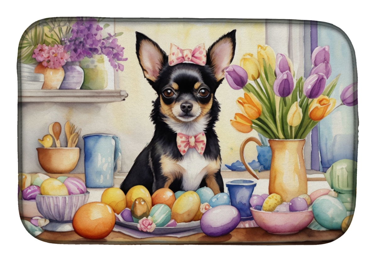 Picture of Carolines Treasures DAC6787DDM 21 x 14 in. Decorating Easter Chihuahua Dish Drying Mat