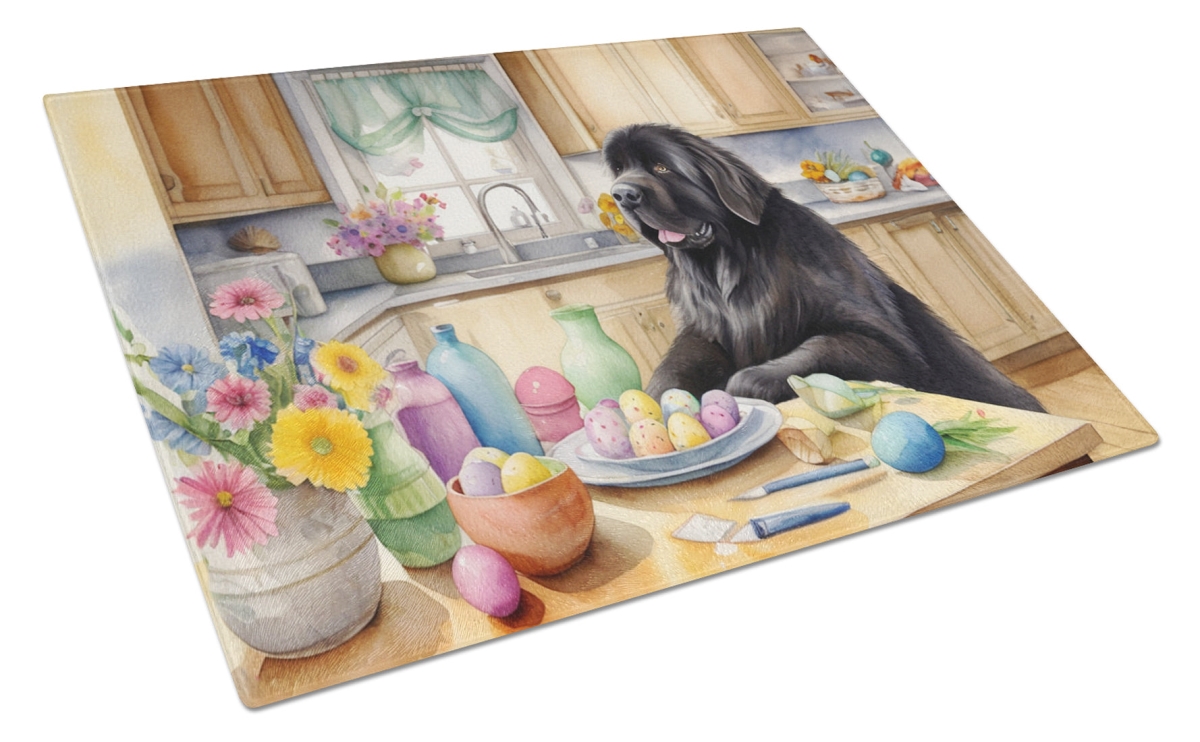 15 x 12 in. Decorating Easter foundland Glass Cutting Board