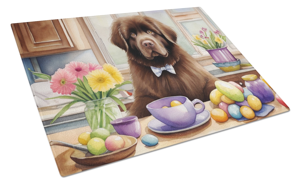 15 x 12 in. Decorating Easter foundland Glass Cutting Board