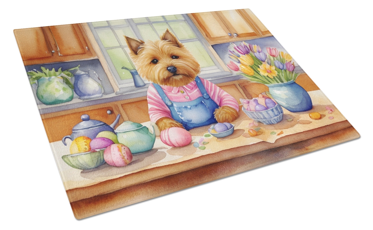 DAC6860LCB 15 x 12 in. Decorating Easter Norwich Terrier Glass Cutting Board