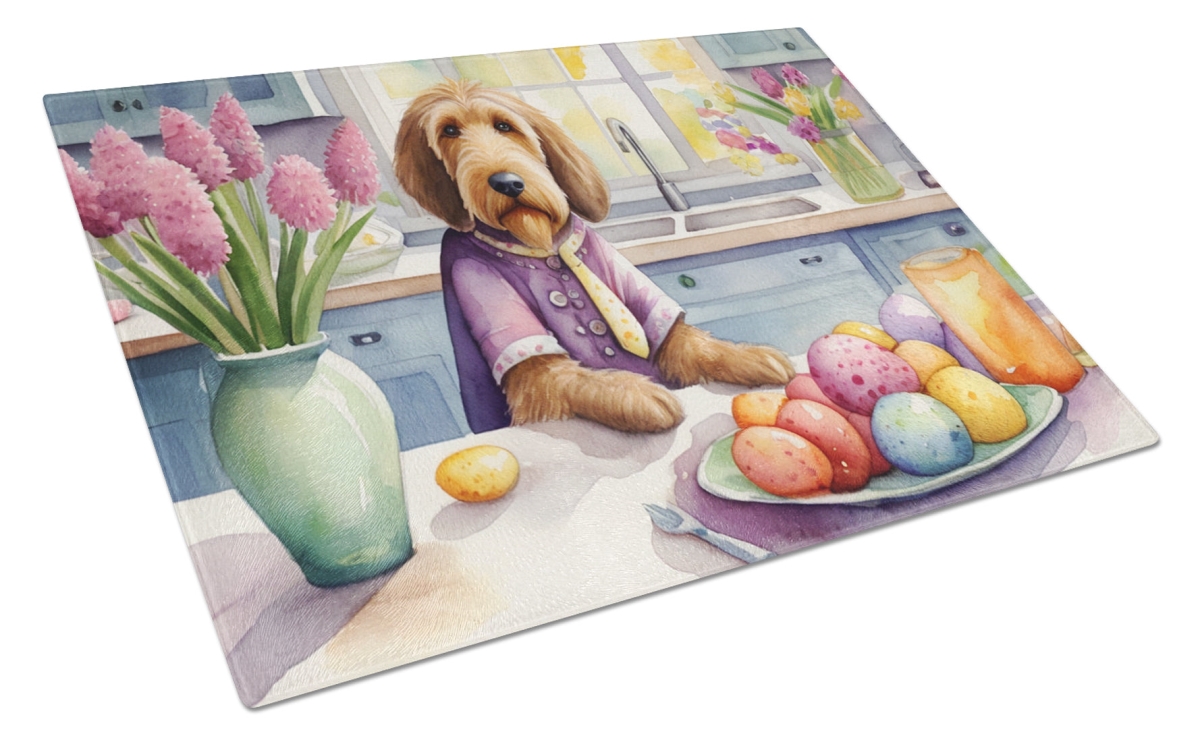 DAC6864LCB 15 x 12 in. Decorating Easter Otterhound Glass Cutting Board