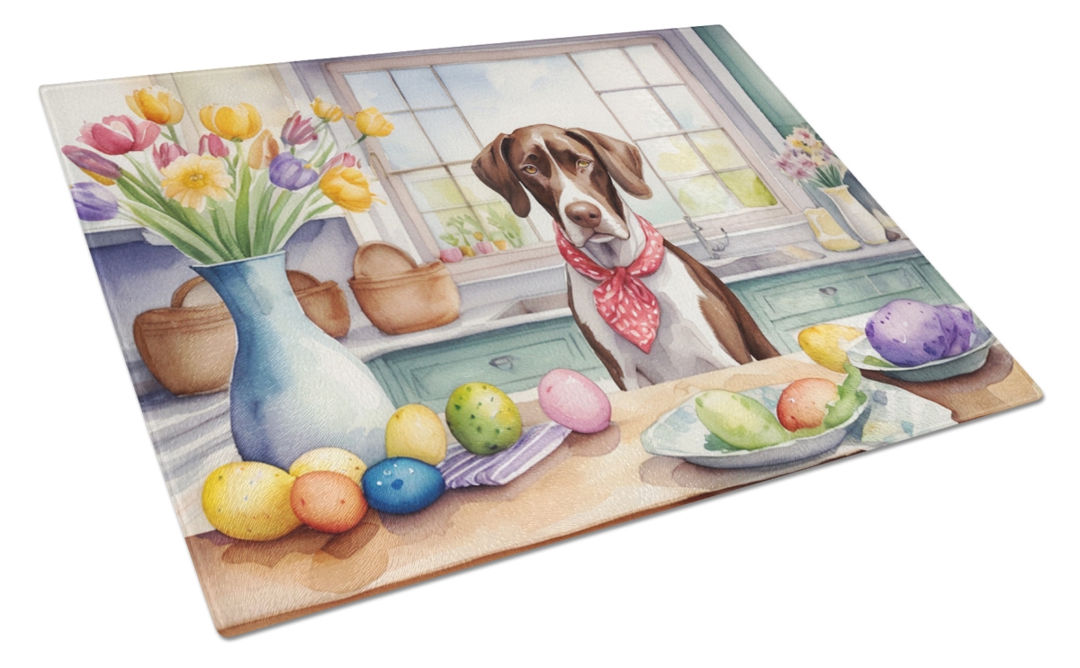 DAC6871LCB 15 x 12 in. Decorating Easter Pointer Glass Cutting Board