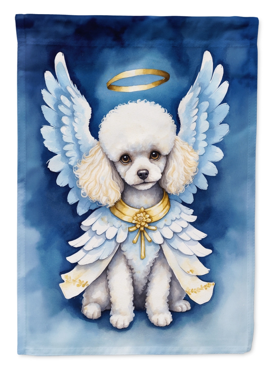 DAC7061CHF 40 x 28 in. White Poodle My Angel House Flag