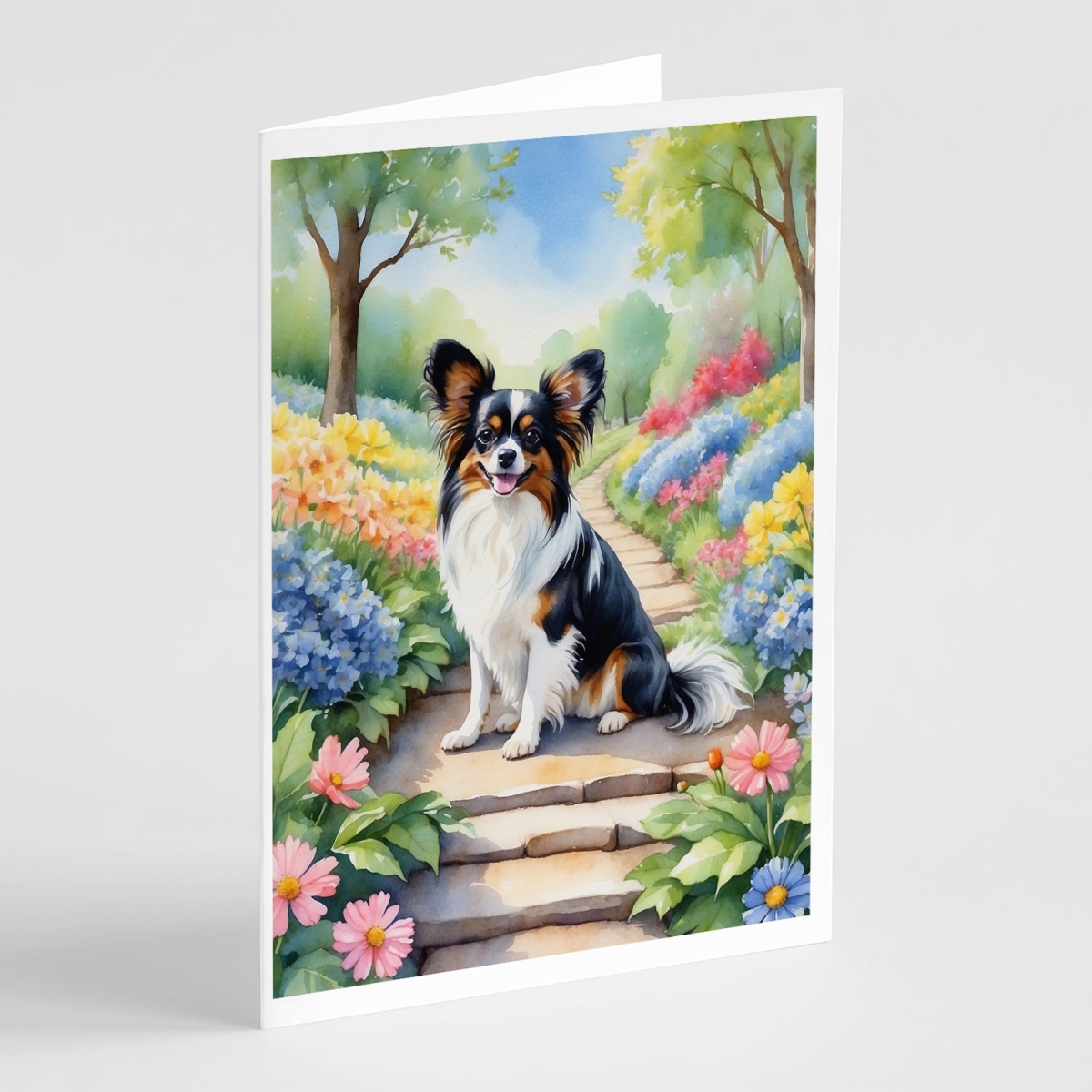 DAC6684GCA7P 5 x 7 in. Papillon Spring Path Greeting Cards - Pack of 8