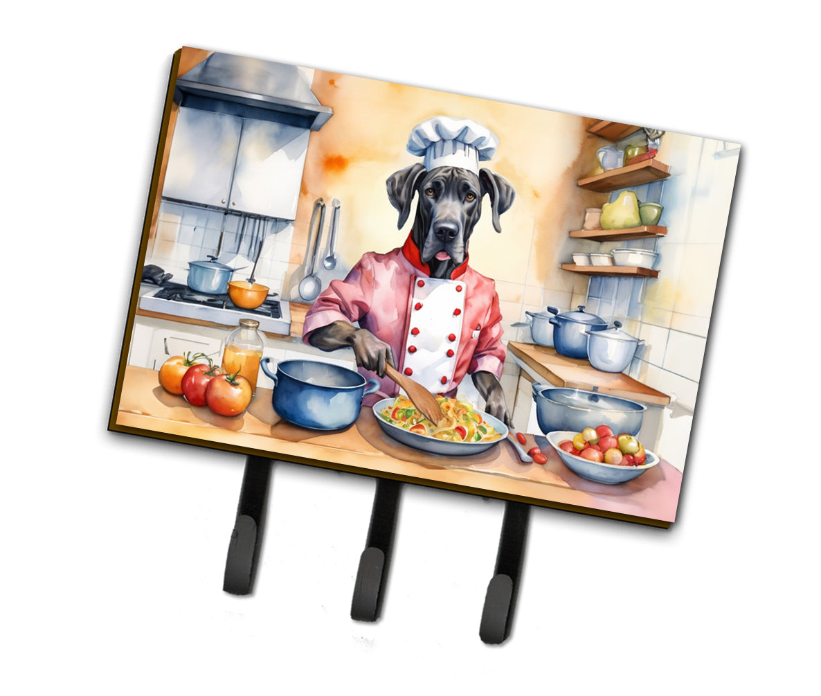 9 x 6 in. Great Dane The Chef Leash or Key Holder