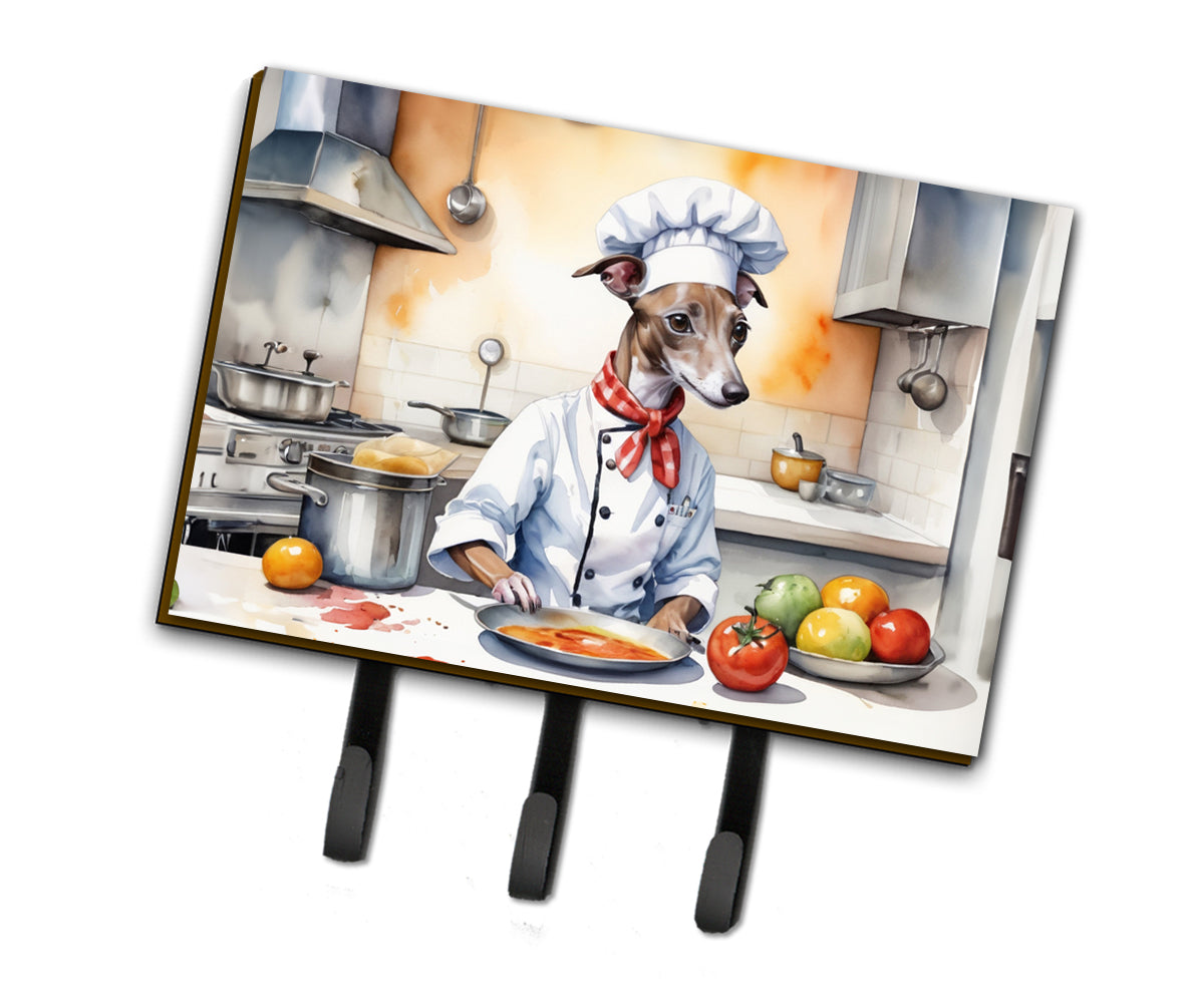 9 x 6 in. Italian Greyhound The Chef Leash or Key Holder