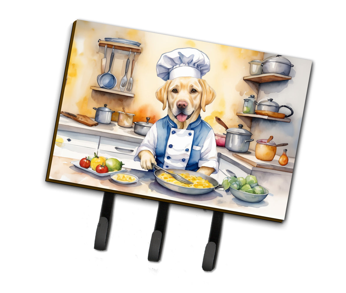 9 x 6 in. Yellow Labrador Retriever The Chef Leash or Key Holder