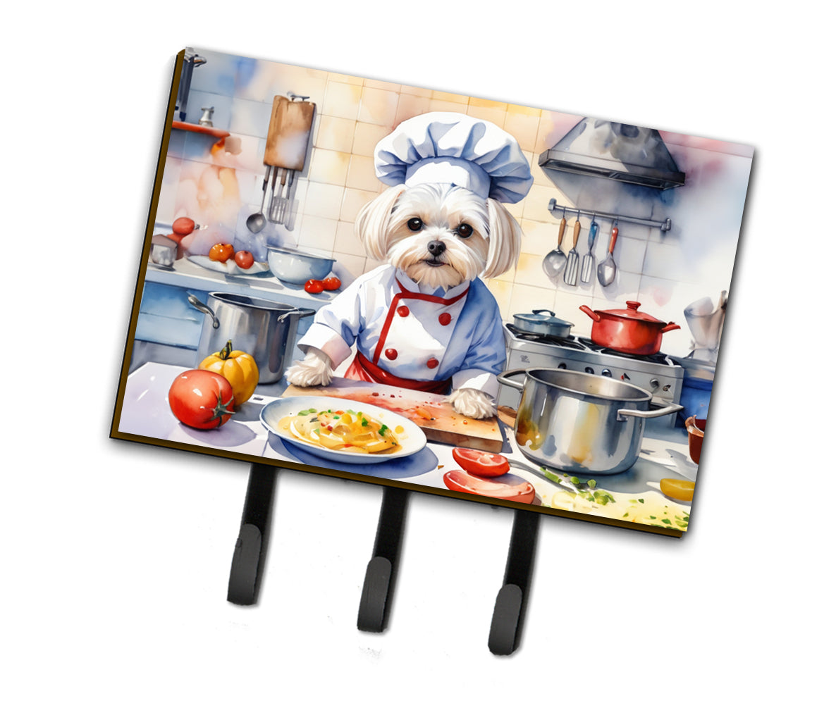 9 x 6 in. Maltese The Chef Leash or Key Holder