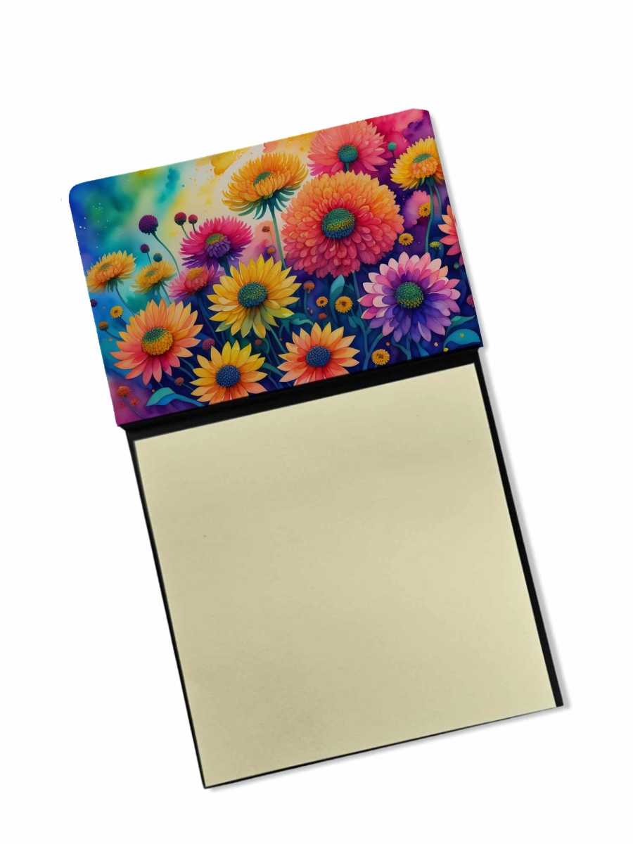 DAC1423SN 5.25 x 3.25 in. Chrysanthemums in Color Sticky Note Holder
