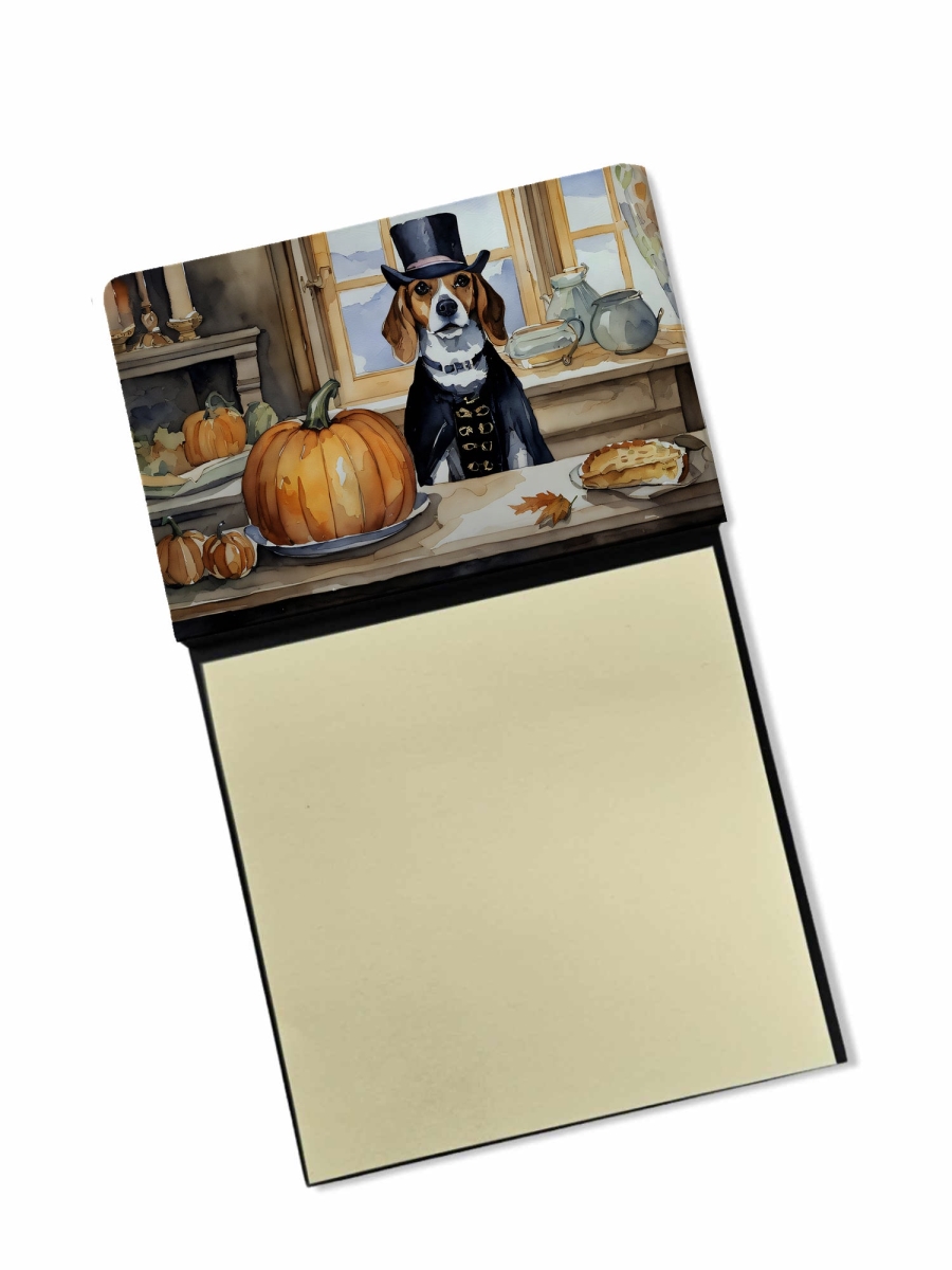 DAC1732SN 5.25 x 3.25 in. Beagle Fall Kitchen Pumpkins Sticky Note Holder