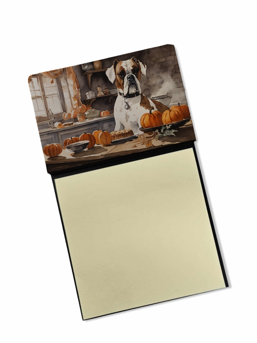 DAC1750SN 5.25 x 3.25 in. Boxer Fall Kitchen Pumpkins Sticky Note Holder