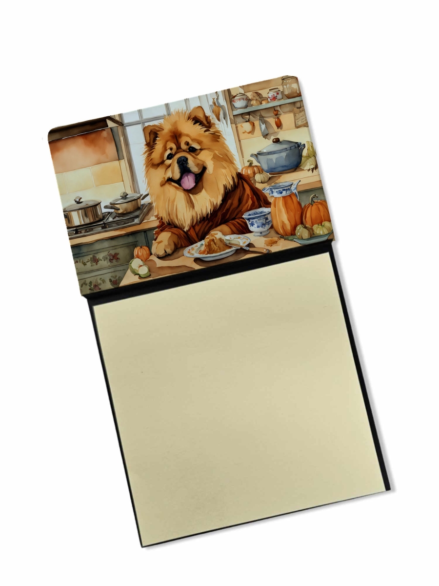 DAC1763SN 5.25 x 3.25 in. Chow Chow Fall Kitchen Pumpkins Sticky Note Holder