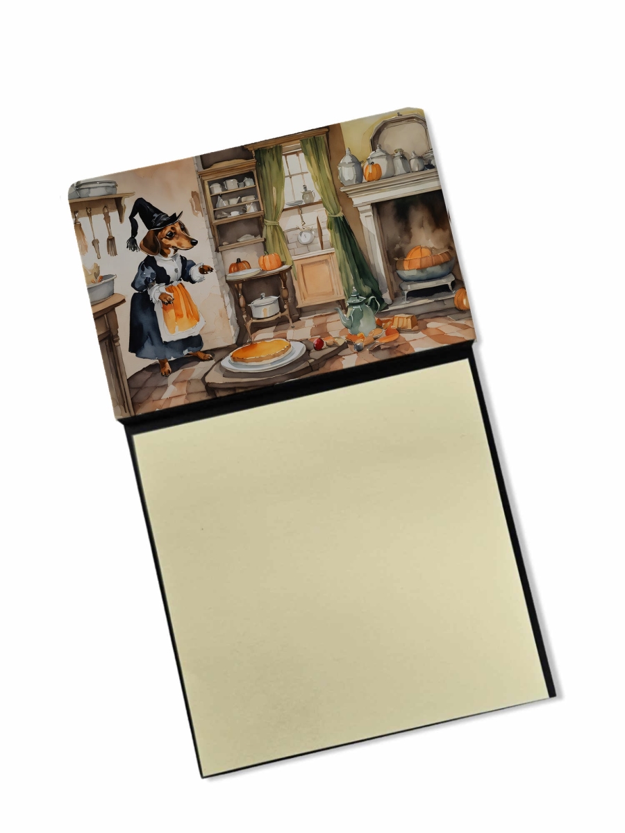 DAC1769SN 5.25 x 3.25 in. Dachshund Fall Kitchen Pumpkins Sticky Note Holder