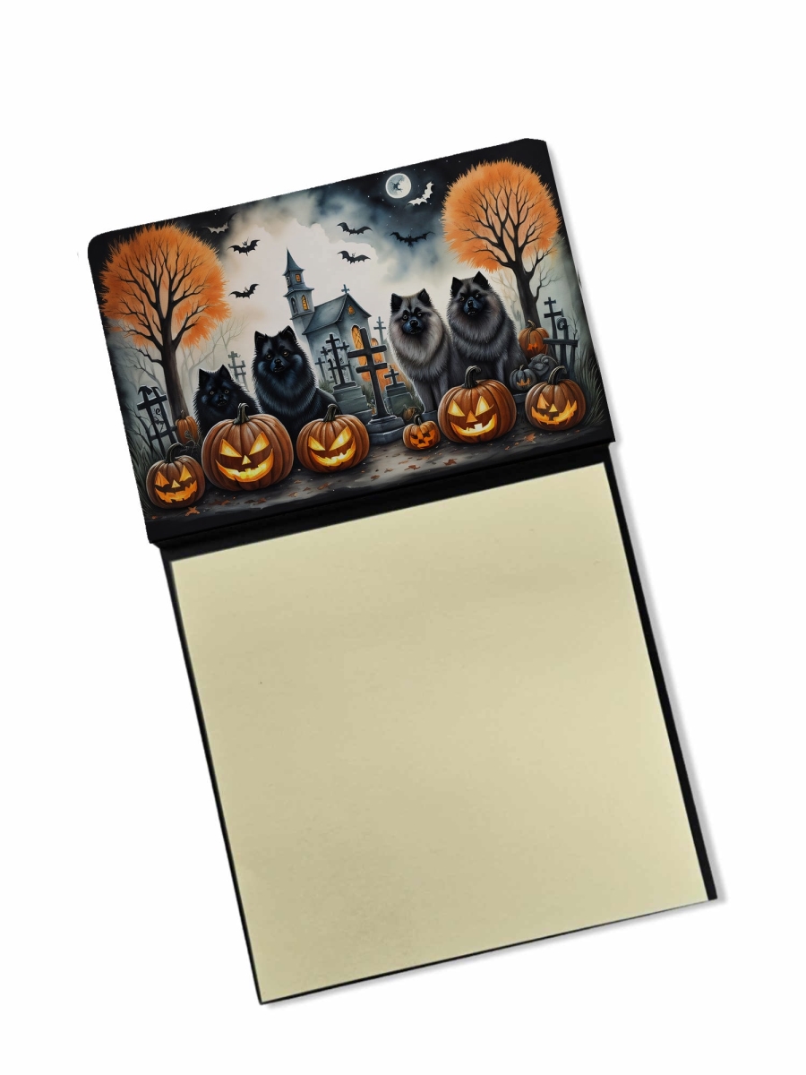 DAC2045SN 5.25 x 3.25 in. Keeshond Spooky Halloween Sticky Note Holder