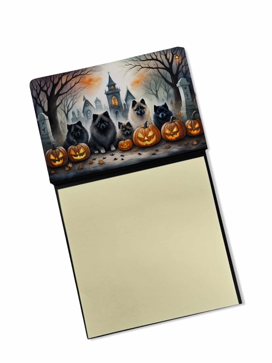 DAC2046SN 5.25 x 3.25 in. Keeshond Spooky Halloween Sticky Note Holder