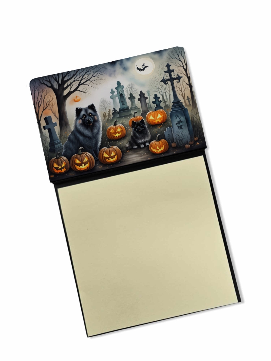 DAC2047SN 5.25 x 3.25 in. Keeshond Spooky Halloween Sticky Note Holder