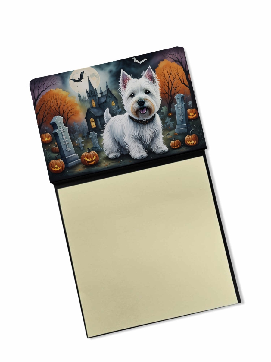 DAC2058SN 5.25 x 3.25 in. Westie Spooky Halloween Sticky Note Holder