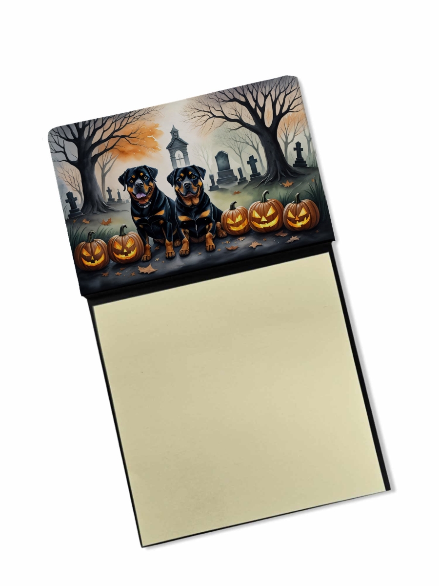 DAC2063SN 5.25 x 3.25 in. Rottweiler Spooky Halloween Sticky Note Holder