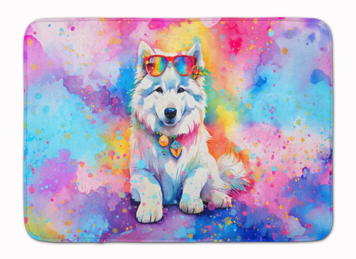 DAC2551RUG 19 x 27 in. Samoyed Hippie Dawg Memory Foam Kitchen Mat