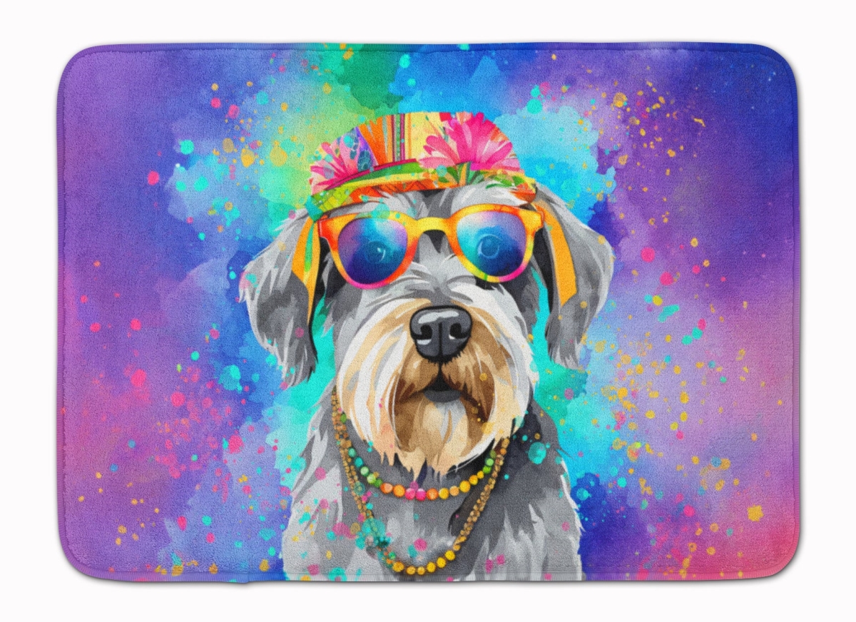 DAC2552RUG 19 x 27 in. Schnauzer Hippie Dawg Memory Foam Kitchen Mat