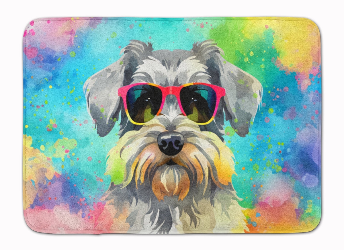 DAC2553RUG 19 x 27 in. Schnauzer Hippie Dawg Memory Foam Kitchen Mat