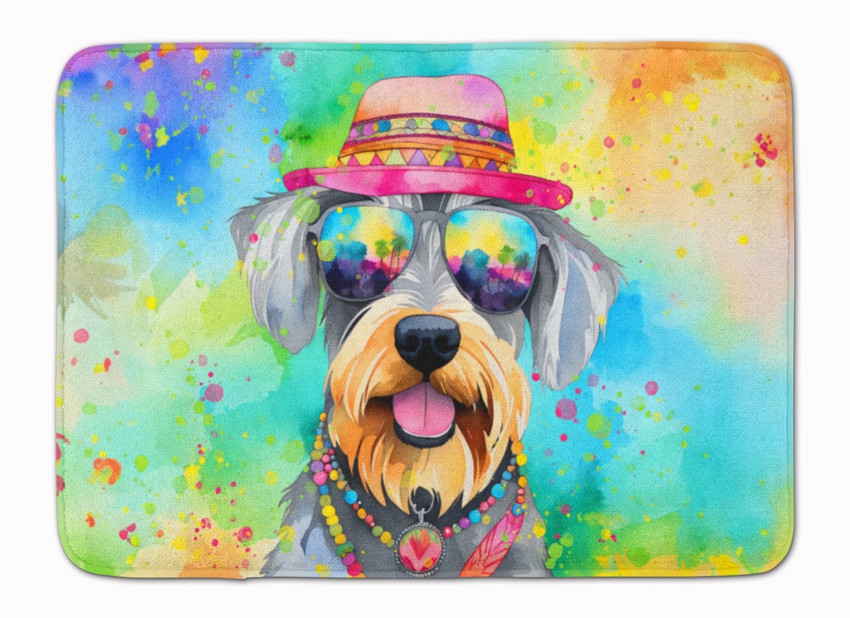DAC2554RUG 19 x 27 in. Schnauzer Hippie Dawg Memory Foam Kitchen Mat