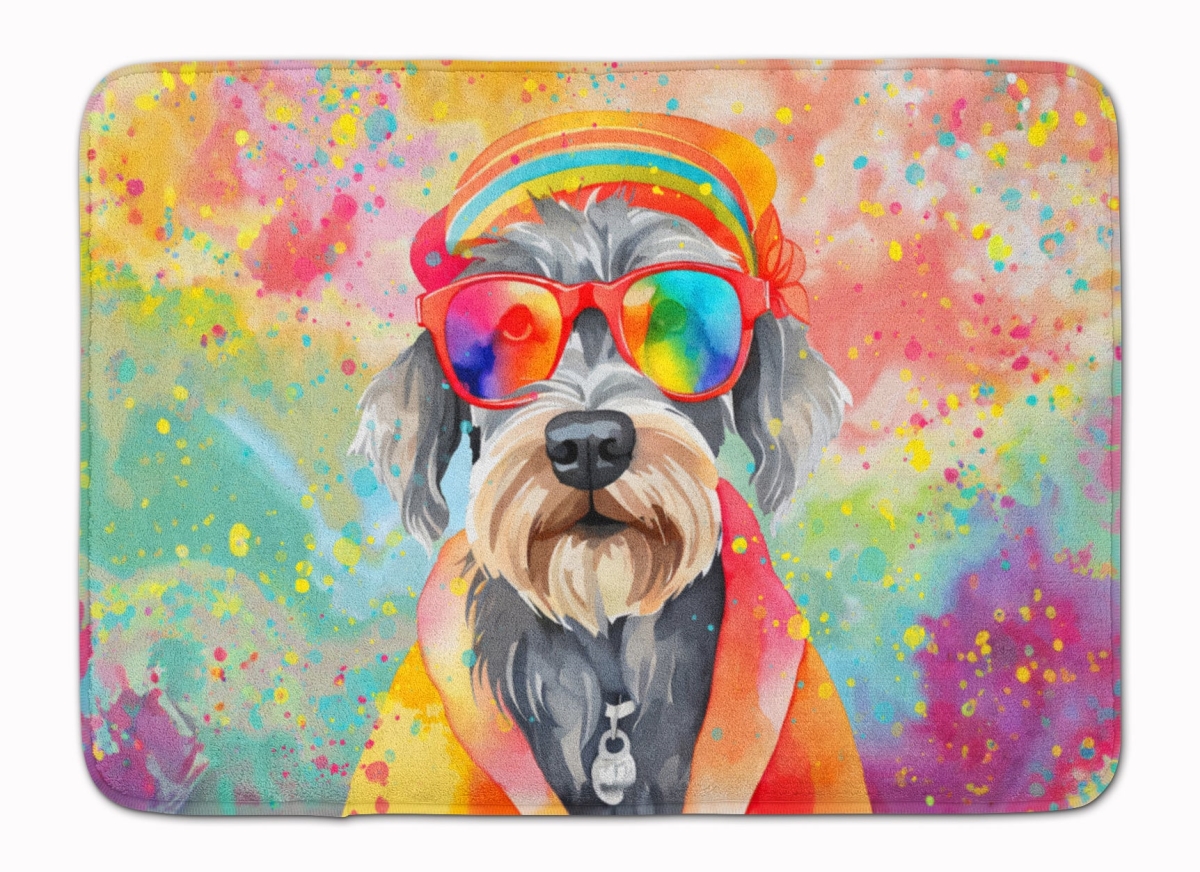DAC2555RUG 19 x 27 in. Schnauzer Hippie Dawg Memory Foam Kitchen Mat
