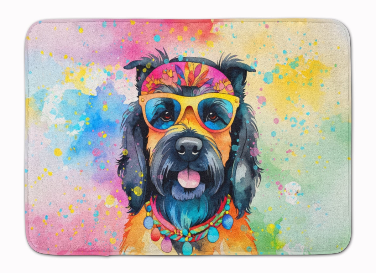 19 x 27 in. Scottish Terrier Hippie Dawg Memory Foam Kitchen Mat