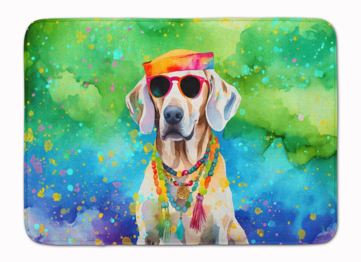 19 x 27 in. Weimaraner Hippie Dawg Memory Foam Kitchen Mat
